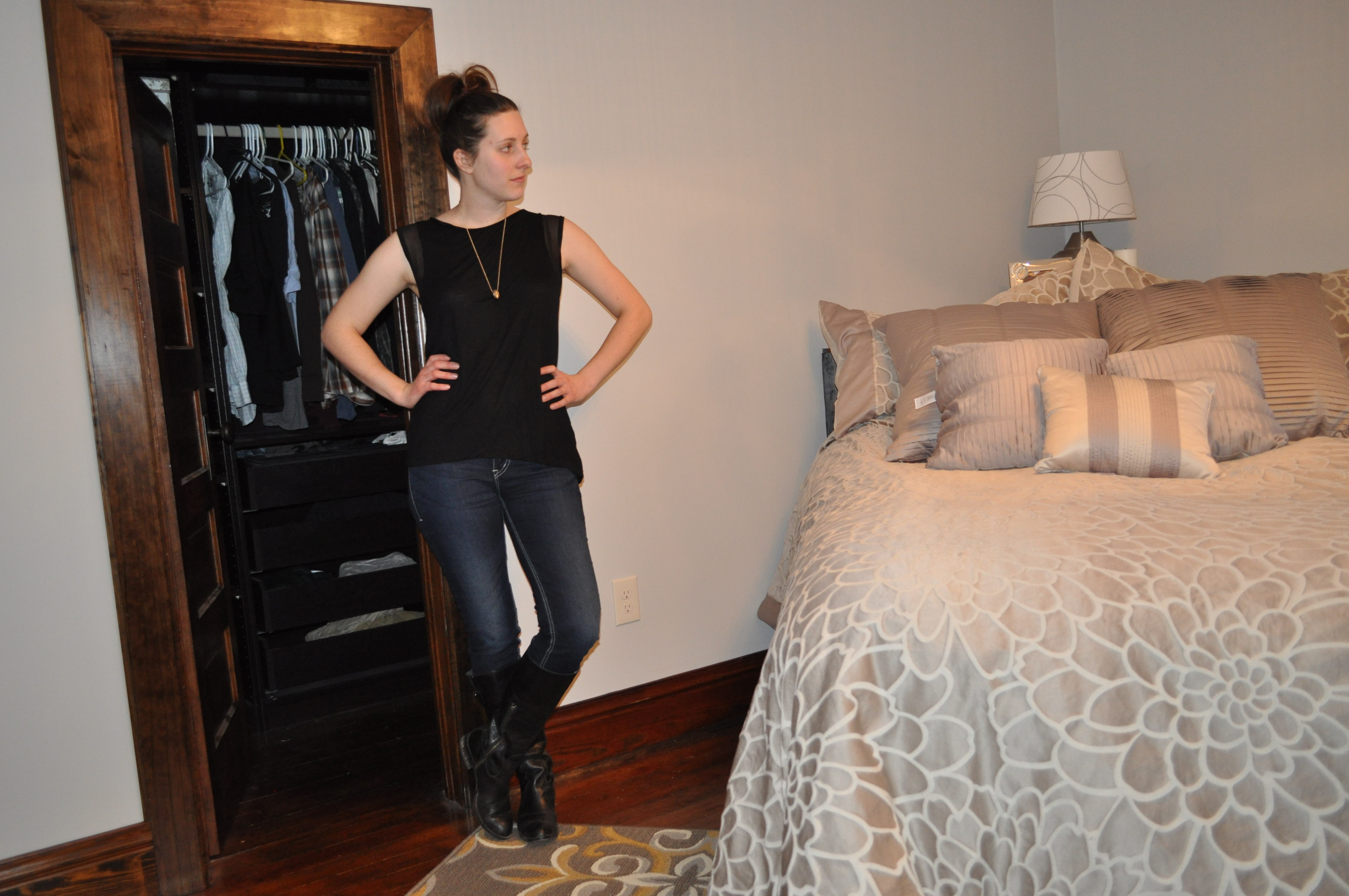 So don't judge my bad hair and makeup, it's been a long week. This is one of my favorite outfits!