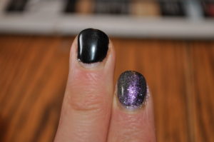 Please ignore the fact that my manicure is on it's last leg!  Disco Inferno in use