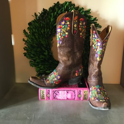Spring Weather and Cowgirl Boot Decor